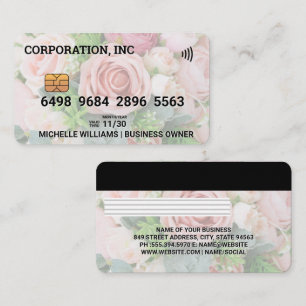 Kredit Debetkort Arrangemang blomma Visitkort