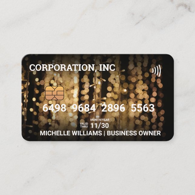 Kredit | Debetkort | Hanging Ljus Visitkort (Framsida)