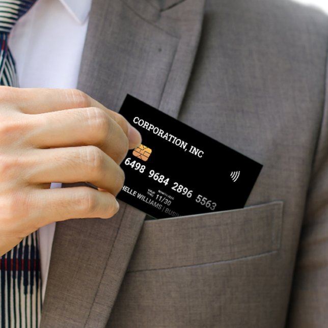 Kredit | Debetkort | Svart Visitkort (Skapare uppladdad)