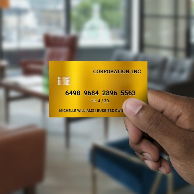 Kredit-kort | Brilliant Guld Visitkort (Skapare uppladdad)