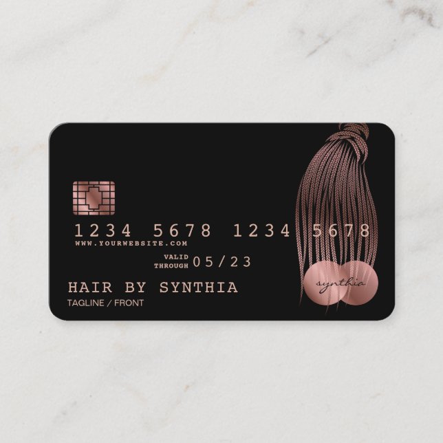 Kredit-kort formaterat Ro Guld-bromsar Visitkort (Framsida)