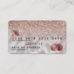 Kredit-kort formaterat Ro Guld Glitter Visitkort