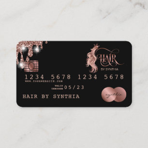 Kredit-kort formaterat Ro Guld Hair Stylist Visitkort
