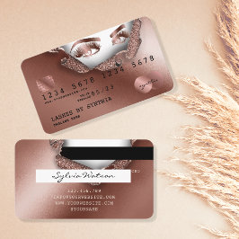Kredit-kort formaterat Ro Guld Lash thorn papper Visitkort