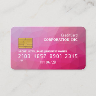 Kredit-kort Geometrisk bakgrund för magenta Visitkort