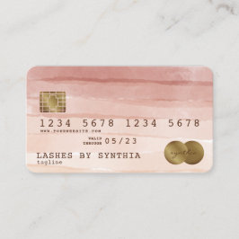 Kredit-kort med stilt krympande Guld damm ro Visitkort