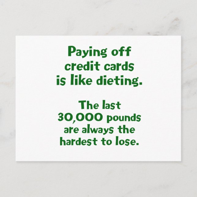 Kredit-kort... Vykort (Framsida)