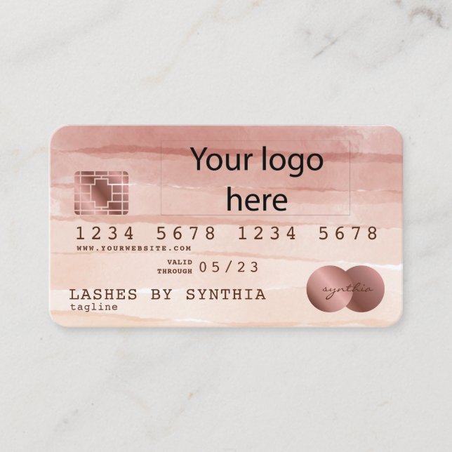 Kredit-kortet formaterat lägger till din logotyp d visitkort (Framsida)