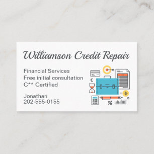 Kredit Reparair Financial Advisor Visitkort