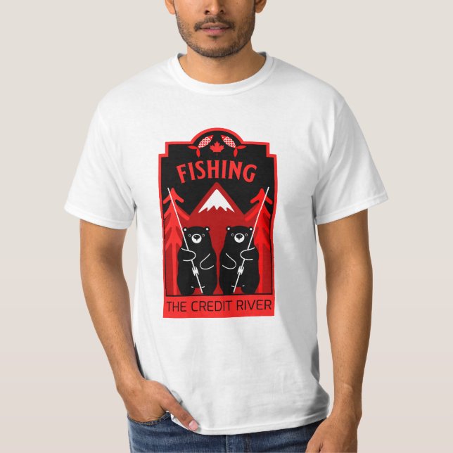 Kredit River Fishing Canada T Shirt (Framsida)