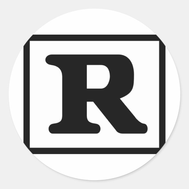 Kreditbetyg R Runt Klistermärke (Framsida)