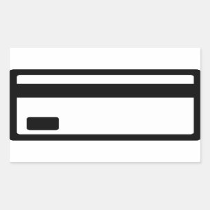 Kreditkortsymbol Rektangulärt Klistermärke