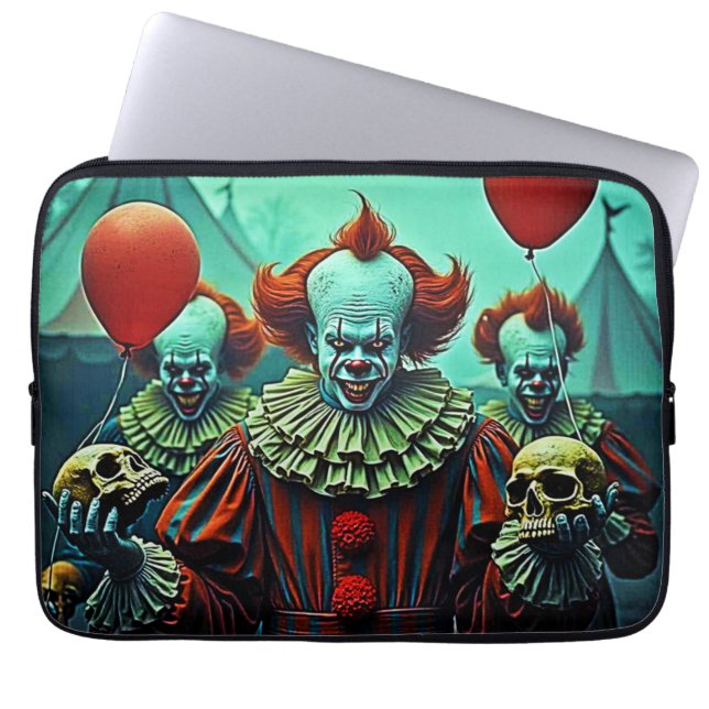 Kreepy Clown Horror Scene Design Laptop Fodral (Framsidan)