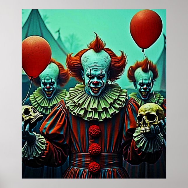 Kreepy Clown Horror Scene Design Poster (Framsidan)