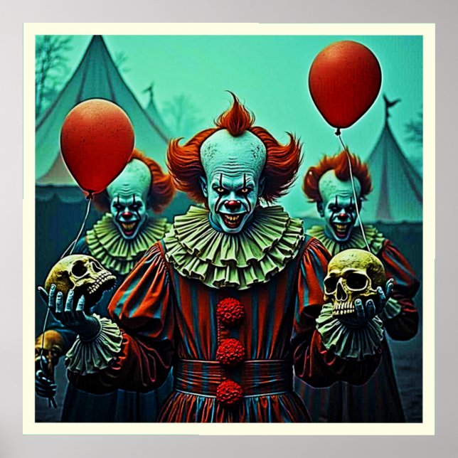 Kreepy Clown Horror Scene Design Poster (Framsidan)