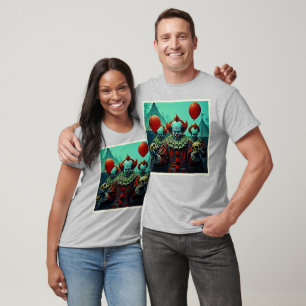 Kreepy Clown Horror Scene Design T Shirt