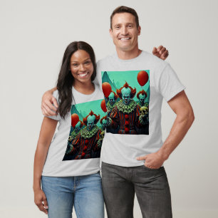 Kreepy Clown Horror Scene Design T Shirt