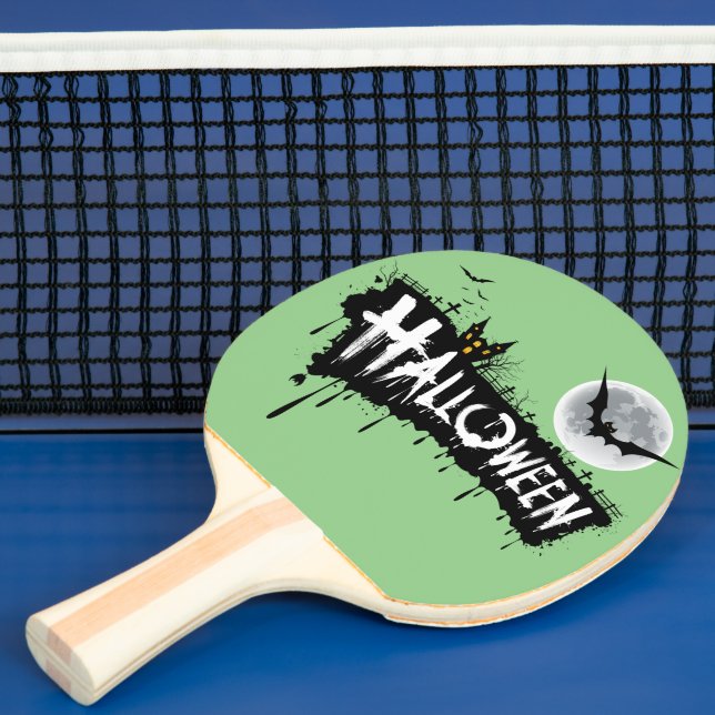 Kreepy Court: Halloween-themed Ping Pong Paddle Pingisracket (Insitu)
