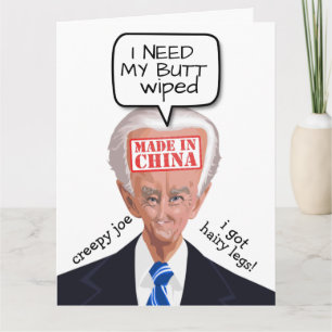 KREEPY JOE BIDEN FUNNY rumplat FÖDELSEDAGSKORT Kort