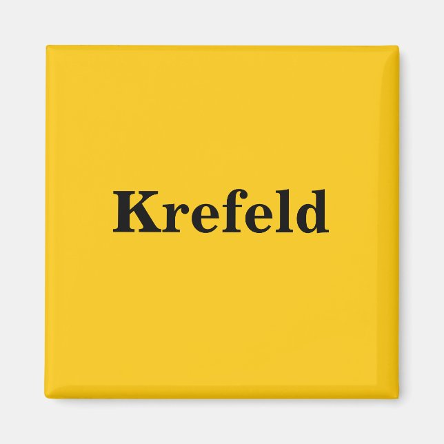 Krefeld  Magnet Schild Gold Gleb (Framsidan)