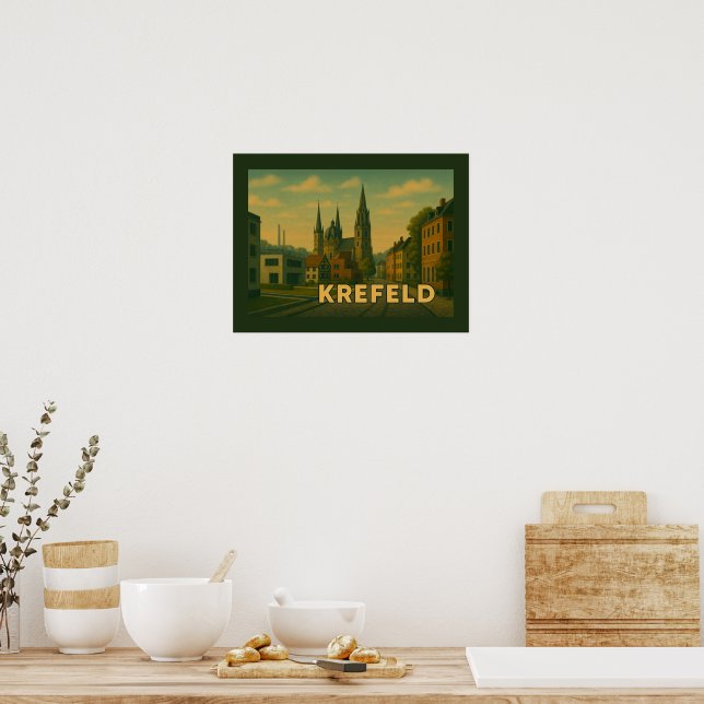 Krefeld Tyskland Stad Konst Poster (Kök)
