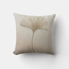 Krem Beige Ginkgo Biloba Blad Minimalistisk Modern Kudde