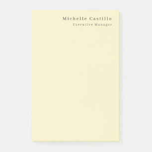 Krem Pastell Färg Minimalistisk Modern Enkel Namn Post-it Block