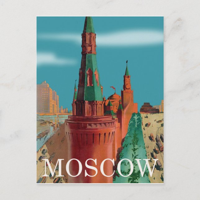 Kreml, Moskva, flygbild Vykort (Framsida)