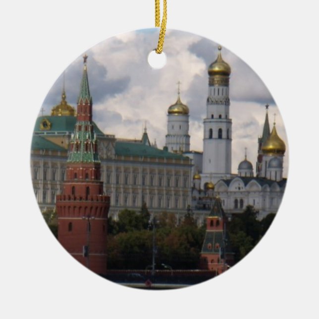 Kremlin i Moscow, Ryssland prydnad Julgransprydnad Keramik (Framsidan)