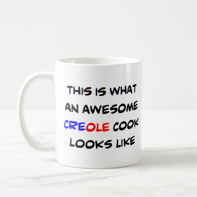 kreolkock, fantastisk kaffemugg (Vänster)