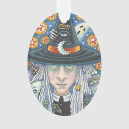 KREPY WITCH, EVIL ÖGA, SKULL, HALLOWEEN ORNAEN