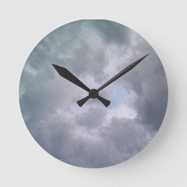 Krescerande formade moln rund klocka (Framsida)