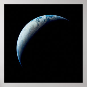 Krescerande jord som tagits från Apollo 4-Uppdrag. Poster