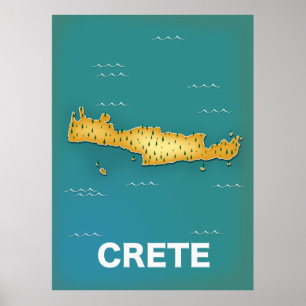 Kreta kartresa affisch