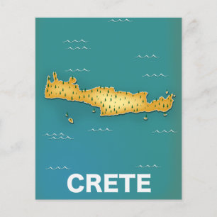 Kreta kartresa affisch flygblad