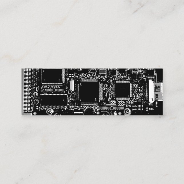 Krets B & W 2-affärskortets vita smala Mini Visitkort (Framsida)