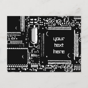 Krets B&W 2 vykort för din text