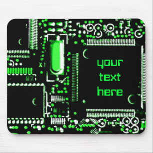 Krets-Grönt 2 'Din text'-muspad Musmatta