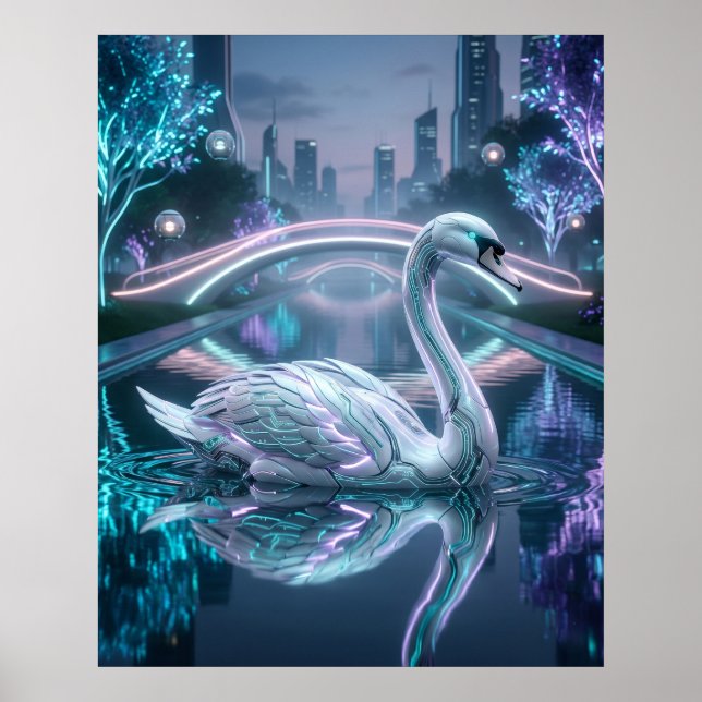 Krets Swan Mirror Kanal Poster (Framsidan)