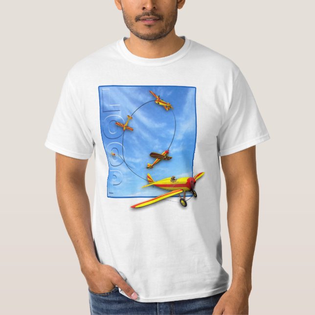 Kretsa den Aerobatic manövern med flygplan Tee Shirt (Framsida)