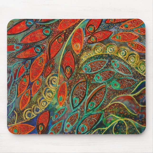 kretsa musen för dörren (målning) vaddera musmatta (Framsidan)