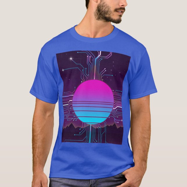Kretsar av Solen Vaporwave T Shirt (Framsida)