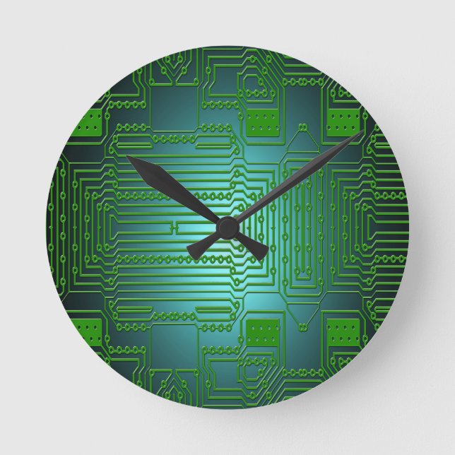 kretsar för strömkretsar rund klocka (Framsida)