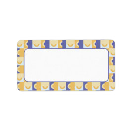 Kretsar i adressetikett för Lila och Gult