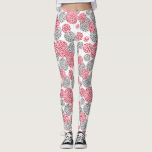 Kretsar med grått- och rödleoparsskinn leggings