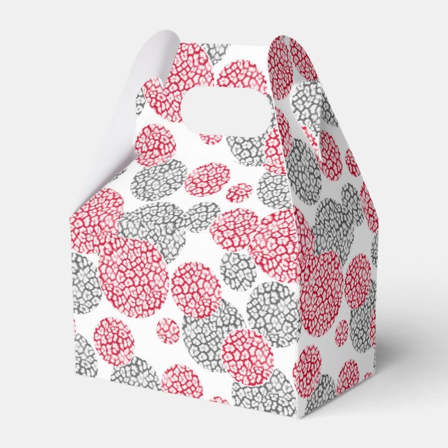 Kretsar med grått- och rödleoparsskinn presentaskar (Baksidan Sidan)