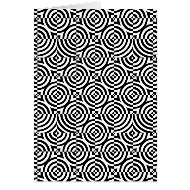 Kretsar och fyrkanter hälsningskort (Framsidan)