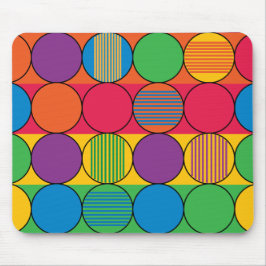 Kretsar och Rand med kort Färgad Musmatta