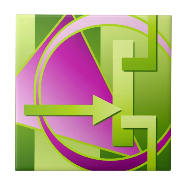 "Kretsdiagram" digital grafik Kakelplatta (Framsidan)