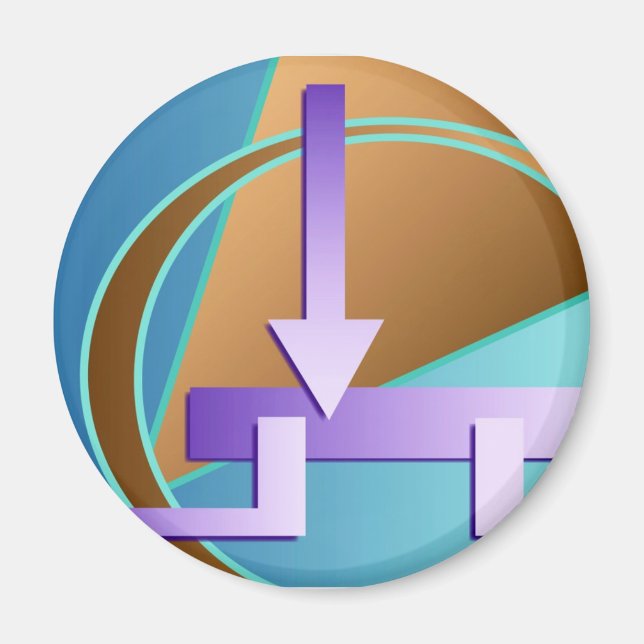 "Kretsdiagram" digital grafik Magnet (Framsidan)